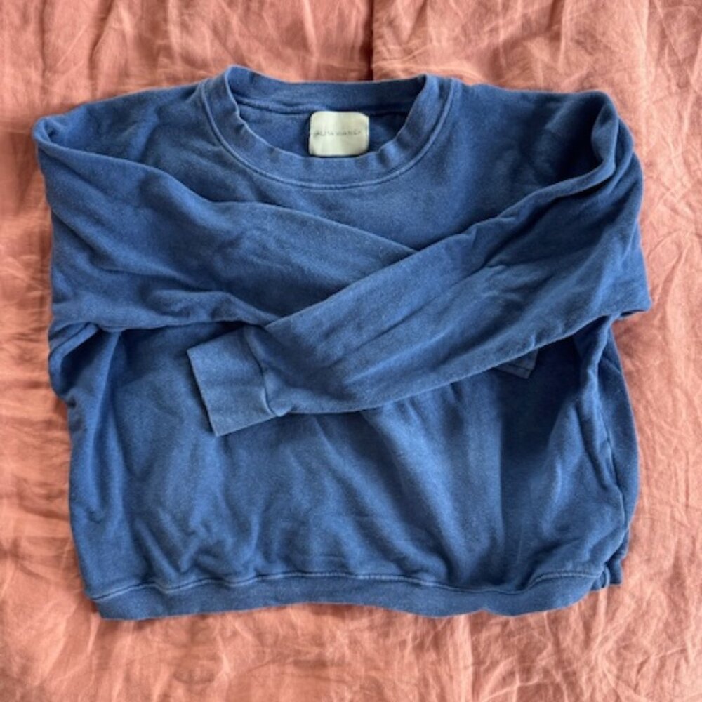 Aliya Wanek Ami Sweatshirt in Electric Blue - Size Medium